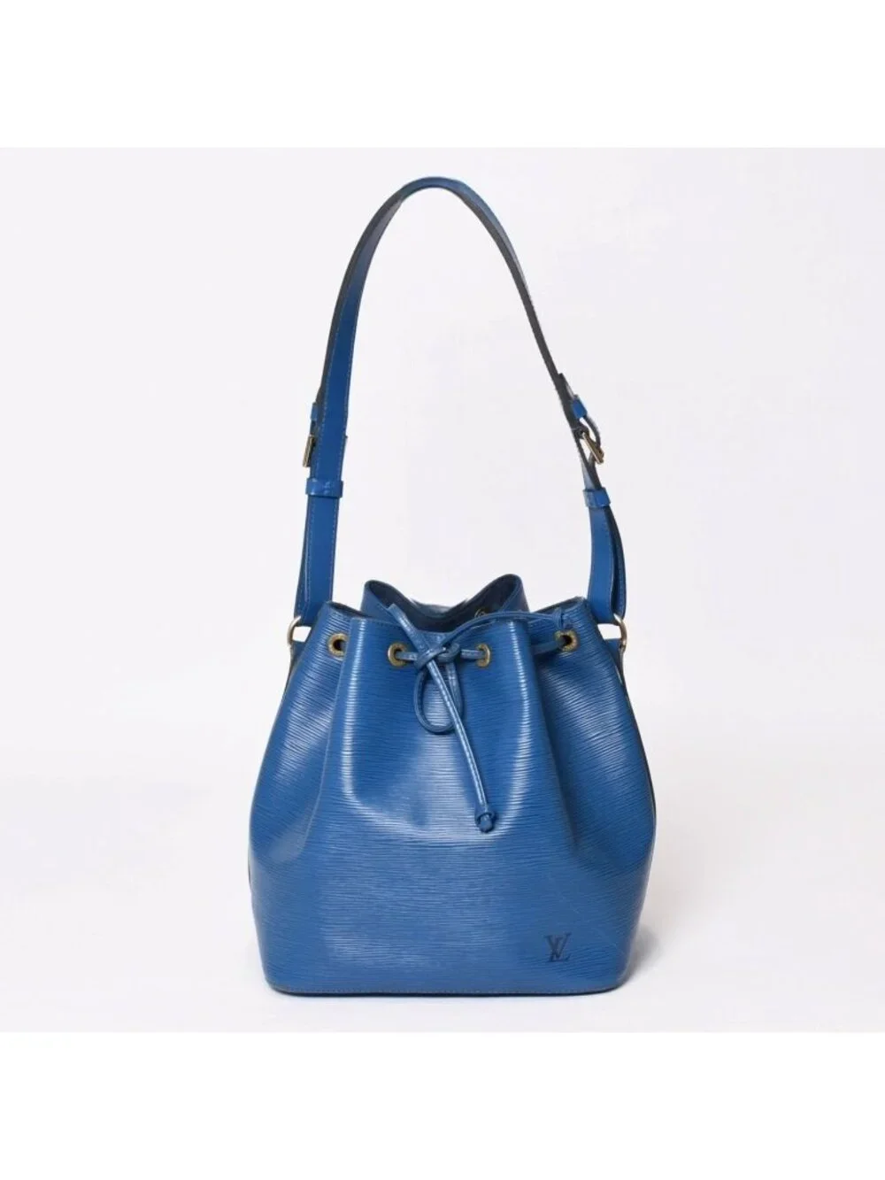 Louis Vuitton Epi Petit Noe Bag Blue Gold